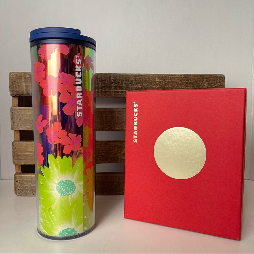 STARBUCKS Grande Floral Cold Tumbler